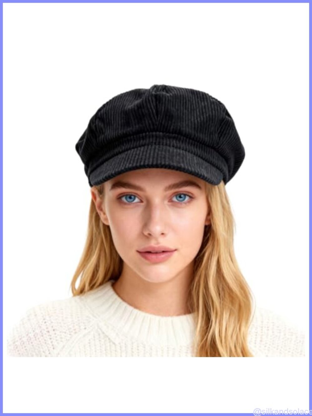Womens Retro Corduroy Newsboy Cap Paperboy Cabbie Gatsby 8 Panel Hat